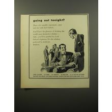 1950 Lord Calvert Whiskey Ad - Going out tonight?