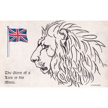 The Glory Of A Lion Is His Mane Boots The Chemist Old Postcard