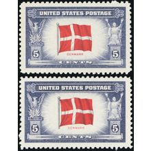 920a, Reverse Printing of Flag Colors VF NH With APS Certificate ..- Stuart Katz