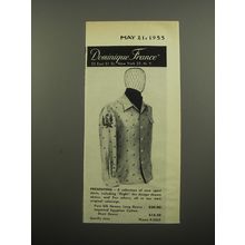 1955 Dominique France Flight Sport Shirt Advertisement