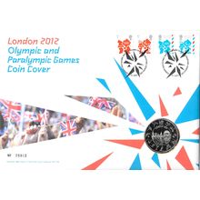 2012 Coin Cover. Olympic & Paralympic Games with £5 Coin.