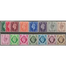 1937 SG46-475 Dark Colours Definitive Set of 15 Mounted Mint ..