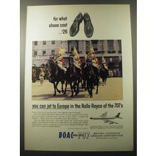 1960 BOAC British Overseas Airways Corporation Ad - For what shoes cost ..$26