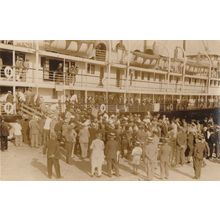 Montevideo Old Ship Ferry Uruguay Real Photo Propaganda Postcard