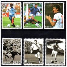 LIBERIA 1998 FOOTBALL COUPE DU MONDE FRANCE ´98 Mi. 1949-54 Yvert 1531-36