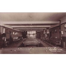 Balham London Billiard Snooker Club Bromide Real Photo Old Postcard