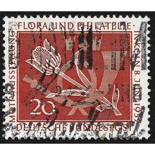 GERMANY 1957 Flora & Philately Exhibition, Cologne 20pf Sc#764 - USED @M591
