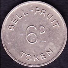 Great Britain Token Bell Fruit 6 Pence & 2 & Half New Pence