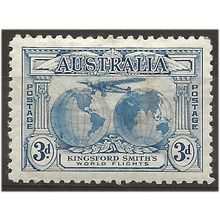 Australia 1931 SG122 3d Blue Smith's Flight Mounted Mint . .. .