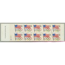 2528a Bk186 29c U.S. Flag Very Fine MNH Pane/10 P# K11111 L00310 (2)