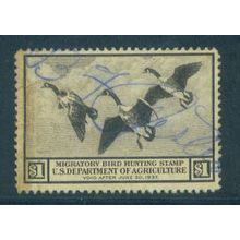 Used RW3 $1 Canada Geese Fine NA1722