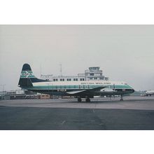 BMA Viscount G-AZLR Plane at Birmingham Airport Limited Edition of 300 Postcard
