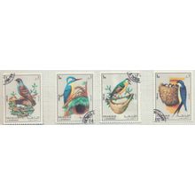 Sharjah & Dependencies Stamps, Birds & Nests, CTO, 4 Different