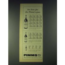 1958 Pimms No. 1 Cup Ad - See how far the Pimm's goes