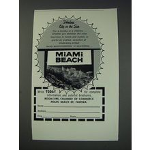 1963 Miami Beach Florida Ad - Fabulous city in the sun