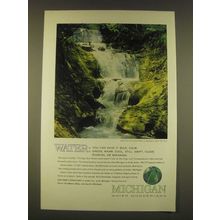 1963 Michigan Tourism Ad - Water you can have it blue, calm, green, warm, cool
