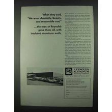 1967 Reynolds Aluminum Ad - Durability, Beauty