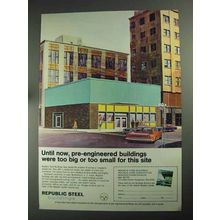 1968 Republic Steel Ad - Pre-Engineered Too Big