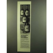 1974 Almaden Sherry Ad - Flor Fino, Cream, Golden