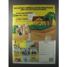 1981 Lipton Iced Tea Ad - Tropical Fantasy Sweepstakes