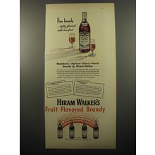 1950 Hiram Walker's Fruit Flavored Brandy Ad - Fine Brandy - deftly flavored