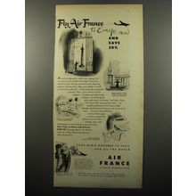 1950 Air France Ad - Fly Air France to Europe now and save 38%