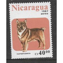 NICARAGUA 1987 DOGS 40 Cor WEST GOTHA SPITZ SG 2883 UM MINT