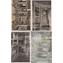 Amalienburg Schlefzimmer Jagdzimmer Schlob Nymphenburg 4x Postcard s