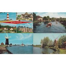Greetings From The Norfolk Broads 8x 1970s Postcard s