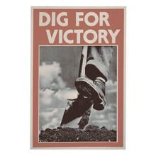 Dig For Victory WW2 Garden Spade Vegetables War Poster Postcard