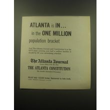 1959 The Atlanta Journal and The Atlanta Constitution Newspapers Advertisement