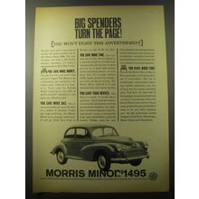 1960 Morris Minor Car Ad - Big spenders turn the page! you won't enjoy this