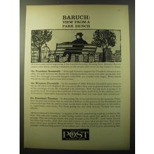 1960 The Saturday Evening Post Magazine Advertisement - View from a Park Bench
