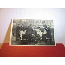 A WHIST DRIVE CARD GAME used antique postcard Living Picture series =