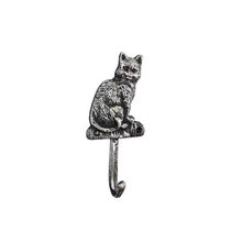 Pack Of 2] Rustic Silver Cast Iron Cat Hook 7""