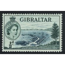 Gibraltar Cargo and Passenger Wharves ½d 1953 MH SG#145