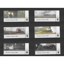 GB Stamps 2004 Classic Locomotives Marginal Set sg2417 - sg2422 MNH