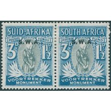South West Africa 1935 3d+1½d grey-green & blue SG95 unused pair