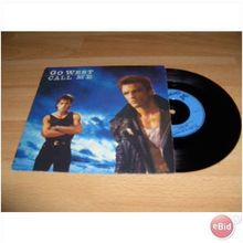 go west,call me. 1985 7" p/s.chrysalis, gow 1