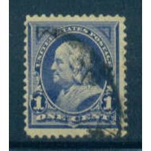 Used 264 1c Benjamin Franklin Just Clears M02752