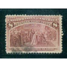 Used 236 8c Columbus Restored to Favor Barely Clears C0144