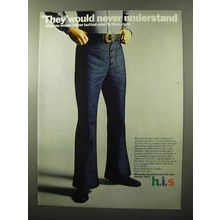 1970 h.i.s. Swabby Jeans Ad - Never Understand