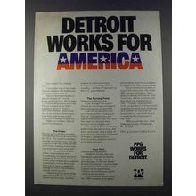 1980 PPG Industries Ad - Detroit Works for America