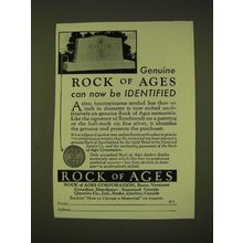 1933 Rock of Ages Ad - Genuine Rock of Ages can now be identified
