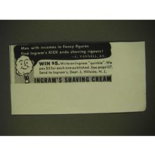 1938 Ingram's Shaving Cream Ad - Men with incomes in fancy figures