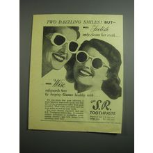 1948 Gibbs S.R. Toothpaste Ad - Two dazzling smiles!