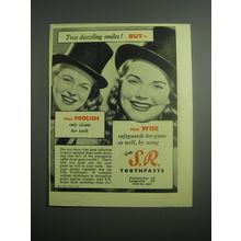 1948 Gibbs S.R. Toothpaste Ad