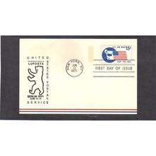 FDC UXC11 15c Flag (No Cachet-U/A) CV40263