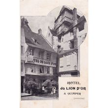 Hotel Du Lion D'Or A Quimper Finistere Old Postcard