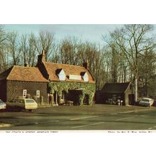 Coach & Horses Pub Newgate Street Hertfordshire Scrap Car Postcard